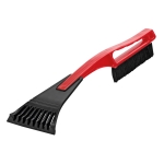 Affordable ice scraper with brush, Clearview red colour