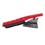 Affordable ice scraper with brush, Clearview red colour third view