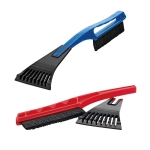 Affordable ice scraper with brush, Clearview various colours