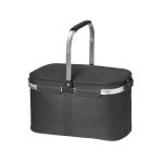 Picnic basket with zipper and lined interior, 14 L black colour