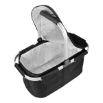 Picnic basket with zipper and lined interior, 14 L black colour sixth view