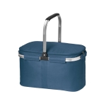 Picnic basket with zipper and lined interior, 14 L blue colour