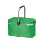 Picnic basket with zipper and lined interior, 14 L green colour