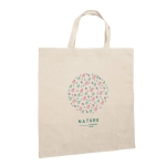 Tote bag with short handles for events, 103 g/m2, Eco Short beige colour image with logo