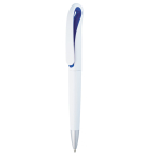 Promotional pen in ABS blue ink with white blue colour second view