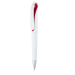 Promotional pen in ABS blue ink with white red colour second view