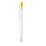 Promotional pen in ABS blue ink with white yellow colour second view