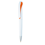 Promotional pen in ABS blue ink with white orange colour second view