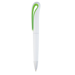 Promotional pen in ABS blue ink with white lime colour