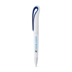 Promotional pen in ABS blue ink with white main view