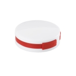 Round USB hub ABS with 4 ports, Round red colour