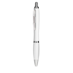 Antibacterial branded ballpoint pen with blue ink white colour second view