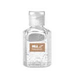 Hand gel with hinged lid alcohol free for promotions, 30 ml transparent colour second main view