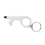 Multifunctional keyring helps avoids contact with surfaces matt silver colour second view