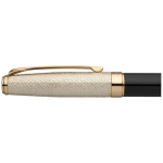 Luxurious roller pen with gold cap black ink gold colour