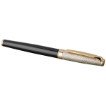 Luxurious roller pen with gold cap black ink gold colour