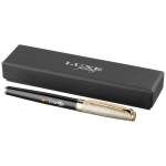 Luxurious roller pen with gold cap black ink gold colour