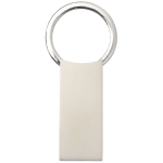 Metal keyring with hidden clasp silver colour