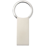 Metal keyring with hidden clasp silver colour