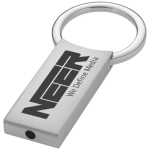 Metal keyring with hidden clasp silver colour