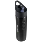 Sports steel bottle with spout and ergonomic design, 750 ml black colour