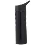 Sports steel bottle with spout and ergonomic design, 750 ml black colour