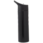 Sports steel bottle with spout and ergonomic design, 750 ml black colour