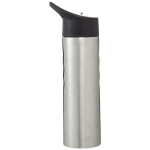 Sports steel bottle with spout and ergonomic design, 750 ml silver colour