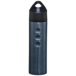 Sports steel bottle with spout and ergonomic design, 750 ml titanium colour