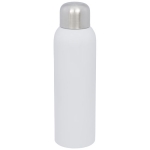 Large stainless steel bottle with screw cap, 820 ml white colour