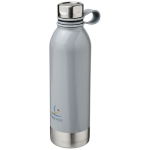 Large coloured steel bottle with silicone handle, 740 ml grey colour