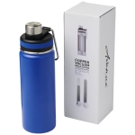 Sports steel bottle with handle and spout, 590 ml blue colour