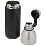 Elegant bicolor steel bottle, 590 ml black colour