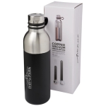 Elegant bicolor steel bottle, 590 ml black colour