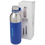 Elegant bicolor steel bottle, 590 ml blue colour