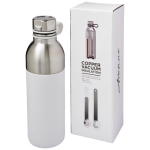 Elegant bicolor steel bottle, 590 ml white colour