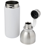 Elegant bicolor steel bottle, 590 ml white colour