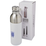 Elegant bicolor steel bottle, 590 ml white colour