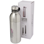 Elegant bicolor steel bottle, 590 ml silver colour