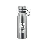 Leak-proof thermos bottle with silicone loop, 600 ml view with print area