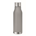 Translucent, frosted, smooth bottle in many colours, 600 ml transparent grey colour