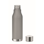 Translucent, frosted, smooth bottle in many colours, 600 ml transparent grey colour second view