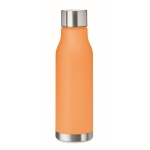 Translucent, frosted, smooth bottle in many colours, 600 ml transparent orange colour