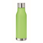 Translucent, frosted, smooth bottle in many colours, 600 ml transparent lime colour