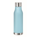 Translucent, frosted, smooth bottle in many colours, 600 ml transparent light blue colour