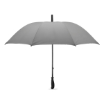 Elegant windproof umbrella, 190T pongee, rubber handle, Ø116 matt silver colour