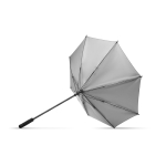 Elegant windproof umbrella, 190T pongee, rubber handle, Ø116 matt silver colour fifth view