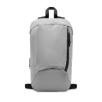 Hiking backpack made of polyester with a reflective surface matt silver colour