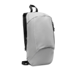 Hiking backpack made of polyester with a reflective surface matt silver colour third view