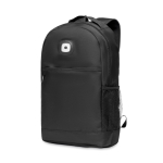 Backpack made of RPET with COB light for outdoors black colour